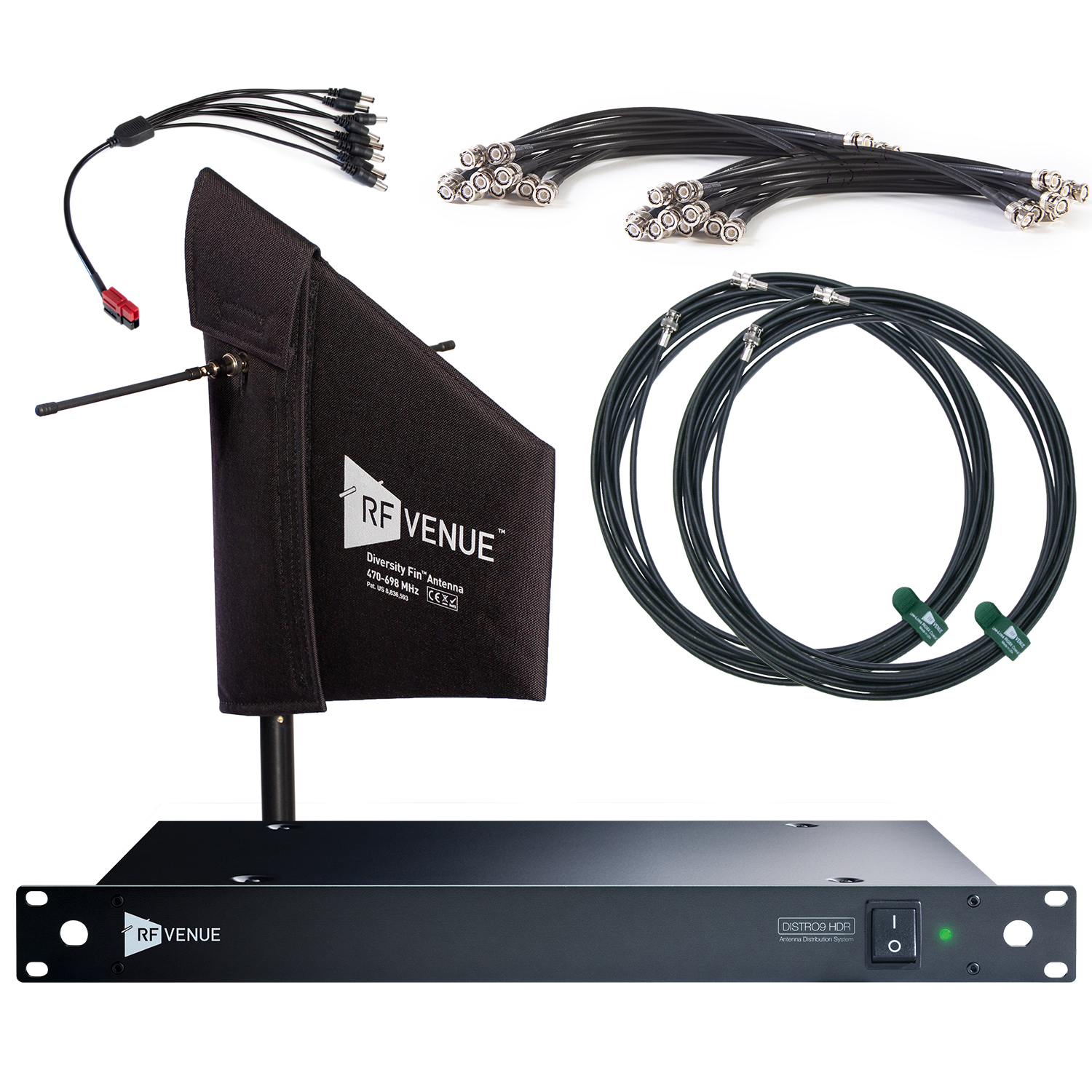 9 Channel Wireless Microphone Upgrade Pack with Diversity Fin Antenna